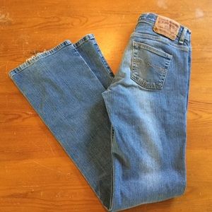 🔵EXPRESS Jeans Med Wash Low Slung Flare Size 4L